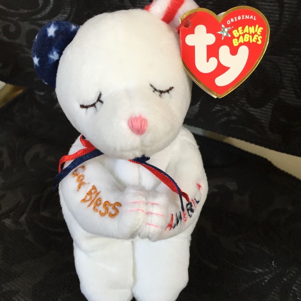 TY BEANIE BABY AMERICAN BLESSING BEAR DECEMBER 2,2004